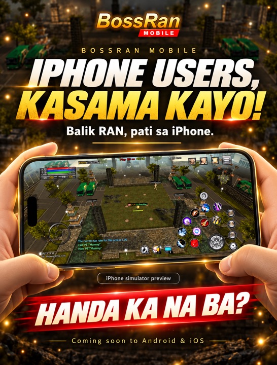 Poster: iPhone users, you're coming too! Back to RAN, on iPhone as well. iPhone simulator preview.